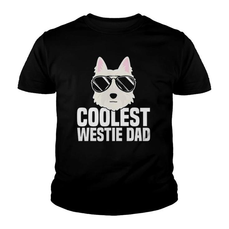 Mens Coolest Westie Dad West Highland White Terrier Dog Lover Gift Youth T-shirt