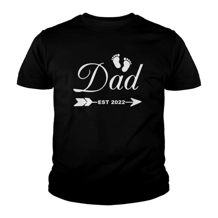 Mens Dad Est 2022 New Daddy New Parent Youth T-shirt