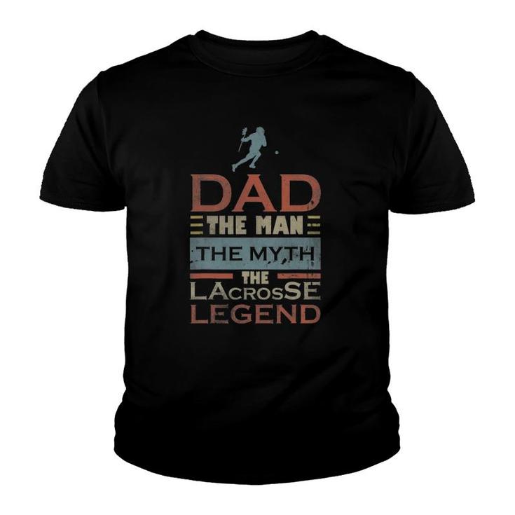 Mens Dad Father Lacrosse Lax Player Coach Gift Team Ball Sport Youth T-shirt