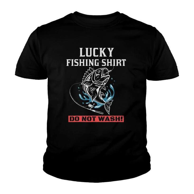 Mens Dad Fishing  For Men - Lucky Fishing - Novelty S Youth T-shirt