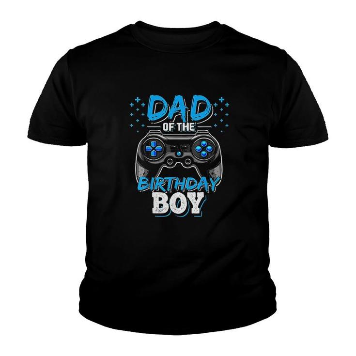 Mens Dad Of The Birthday Boy Matching Video Gamer Birthday Party Art Youth T-shirt