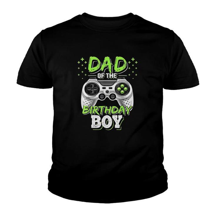 Mens Dad Of The Birthday Boy Matching Video Gamer Birthday Party Cute Youth T-shirt