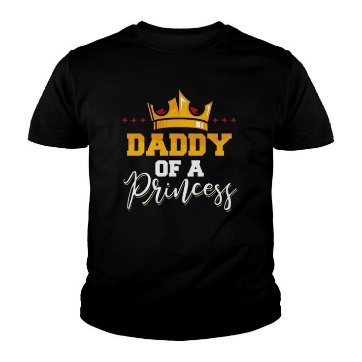Mens Daddy Of A Princess Father And Daughter Matching Premium Youth T-shirt