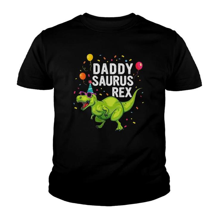 Mens Daddysaurusrex Dinosaur Daddy Family Matching Youth T-shirt