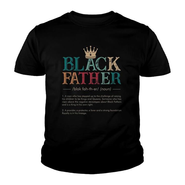 Mens Definition Black King African American Fathers Day Youth T-shirt
