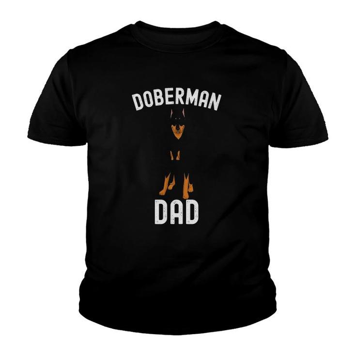 Mens Doberman Dad Father's Day Men Doberman Lover Owner Funny Dog Youth T-shirt