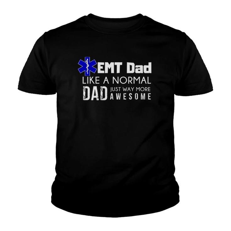 Mens Emt Dad  Ems Medic Men Gift Daddy Graphic Tee Youth T-shirt