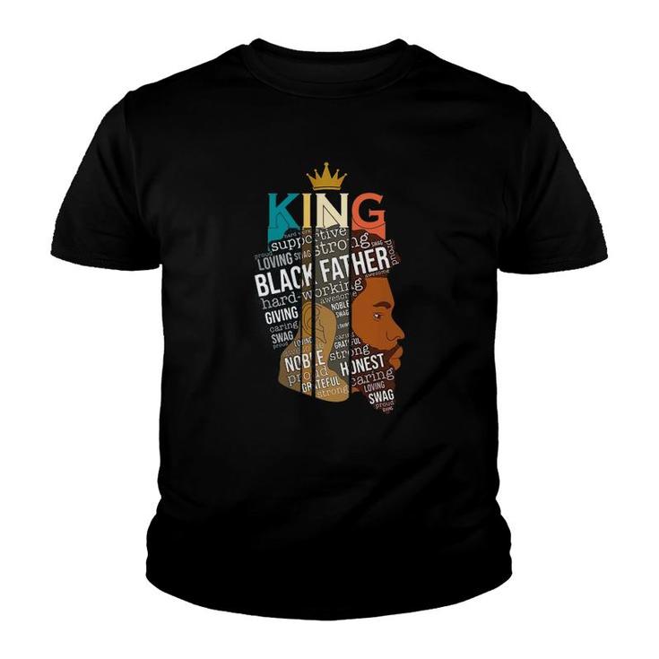Mens Father’S Day Black Father Definition African American Crown Youth T-shirt