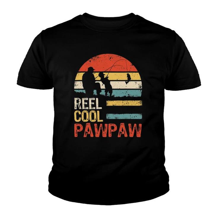 Mens Father's Day Gifts- Fishing Reel Cool Pawpaw Youth T-shirt