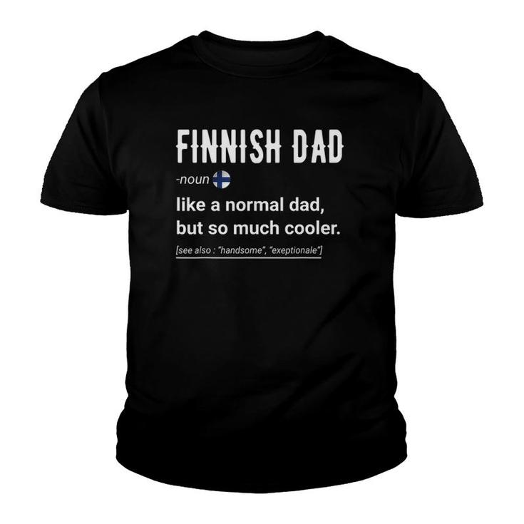 Mens Finnish Dad Definition  - Funny Finnish Daddy Flag Gift Youth T-shirt