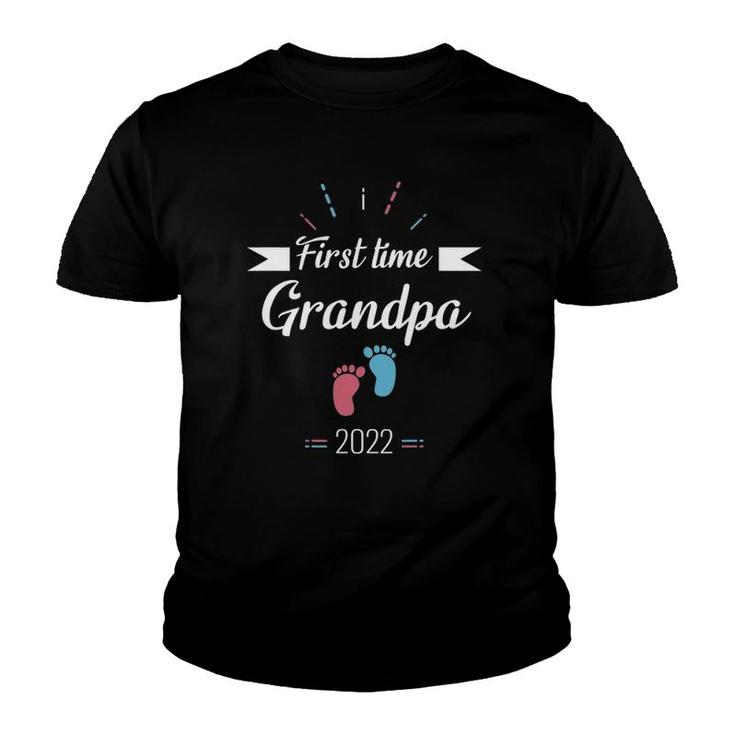 Mens First Time Grandpa 2022 Gift Youth T-shirt