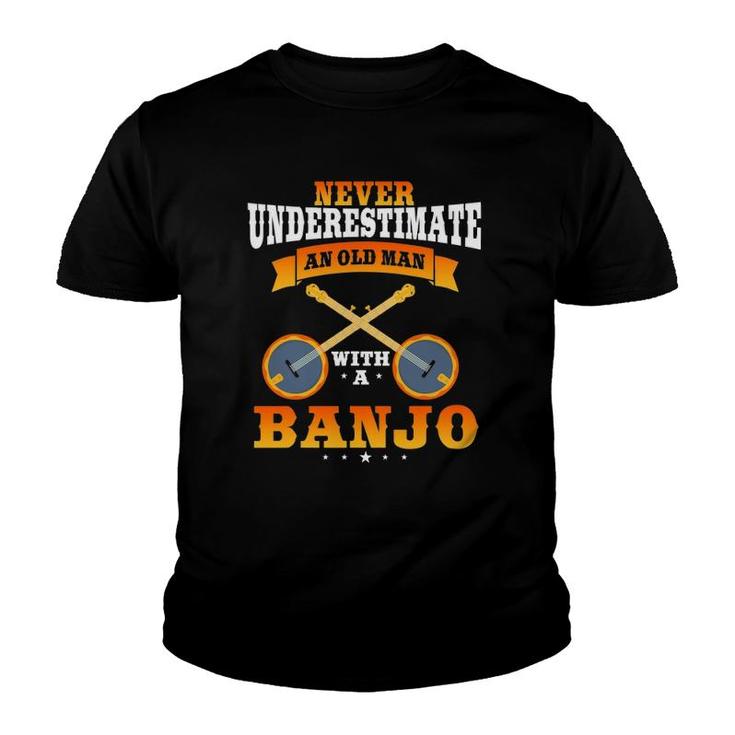 Mens Funny Banjo Saying Gift Idea Bluegrass Grandpa Dad Youth T-shirt
