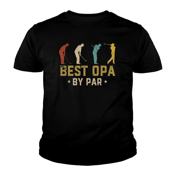 Mens Funny Best Opa By Par Father's Day Gifts Golf Youth T-shirt