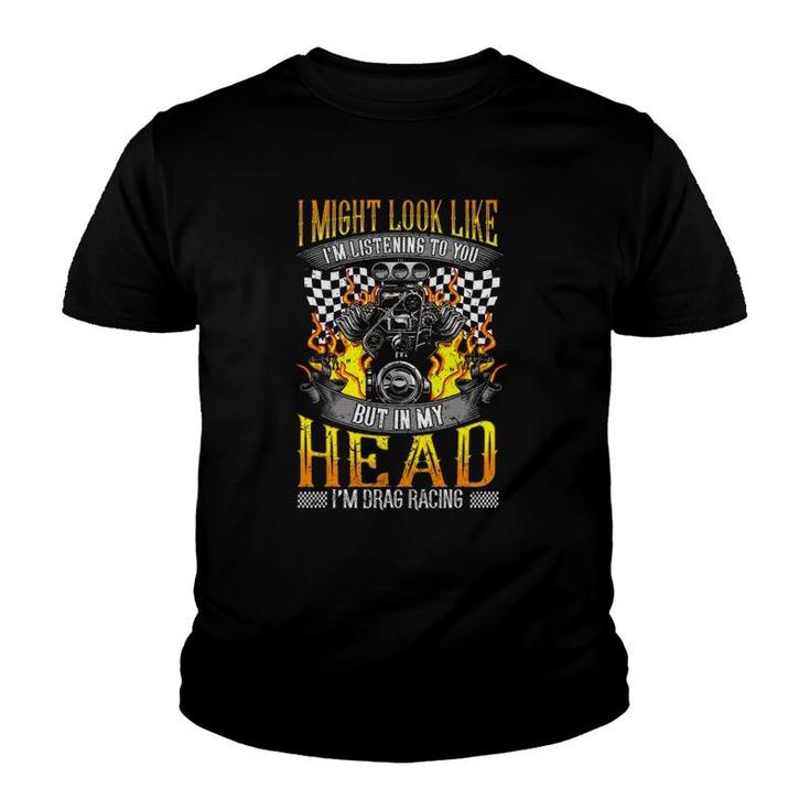 Mens Funny Drag Racing Lover Race Fan Youth T-shirt