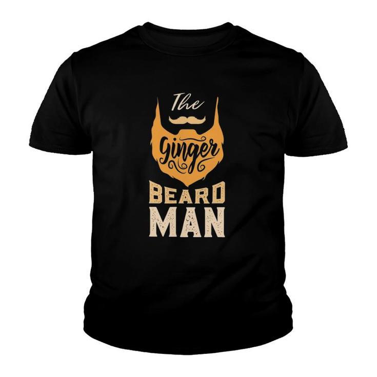 Mens Funny Ginger Beard Man Youth T-shirt