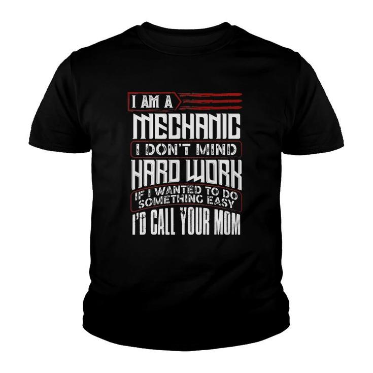 Mens Funny Mechanic Vintage Father's Day Gift For Dad Youth T-shirt