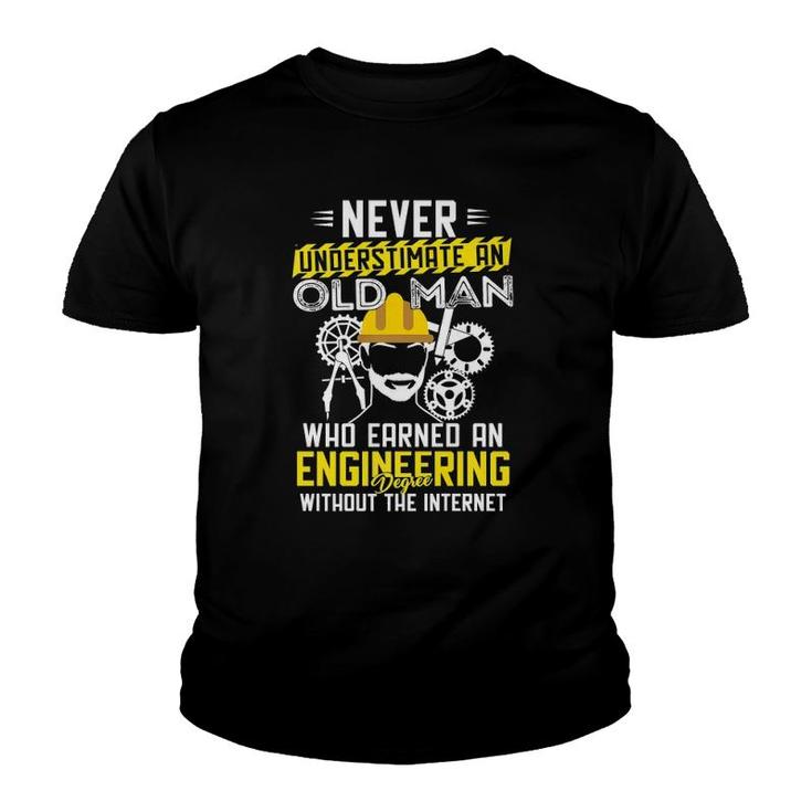 Mens Funny Retired Engineer Grandpa With Engineering Degree Tee  Youth T-shirt