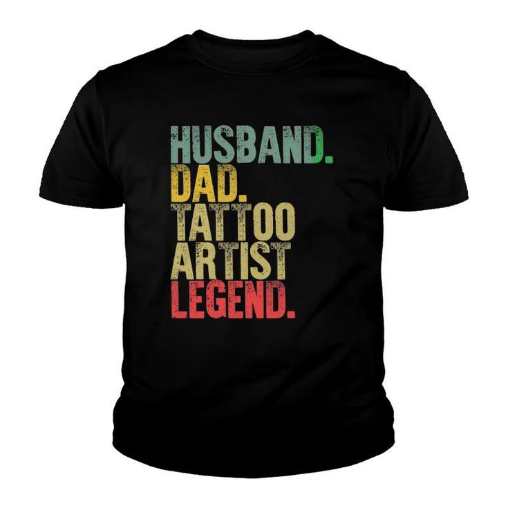 Mens Funny Vintage  Husband Dad Tattoo Artist Legend Retro Youth T-shirt