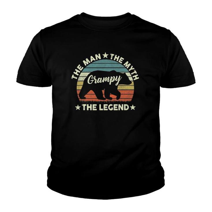Mens Grampy Bear  Gift For Father's Day The Man Myth Legend Youth T-shirt