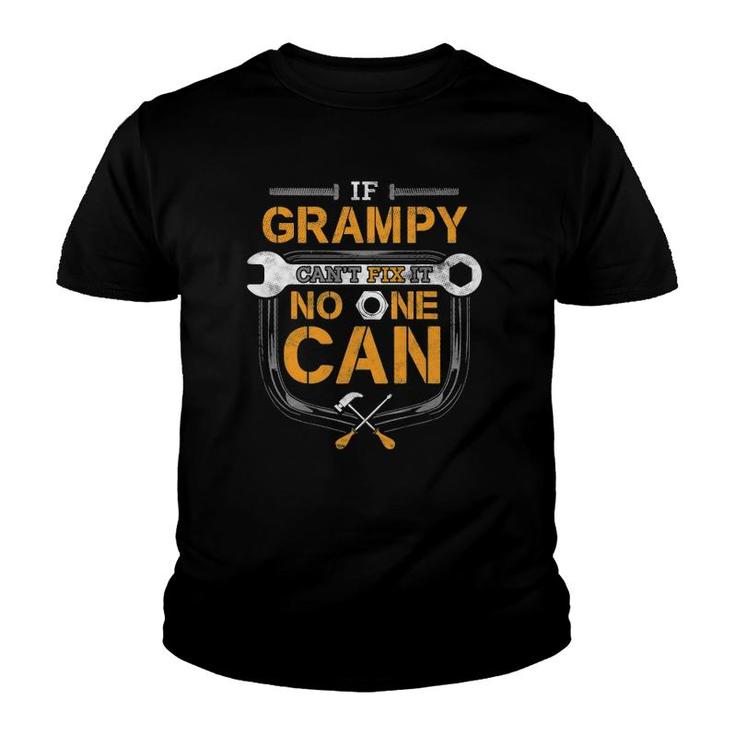 Mens Grampy Funny Handyman Fix I Father's Day Gift Youth T-shirt