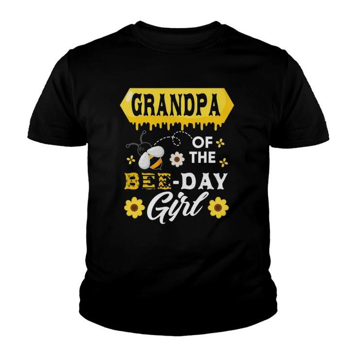 Mens Grandpa Of The Bee Birthday Girl Family Matching Hive Honey Youth T-shirt