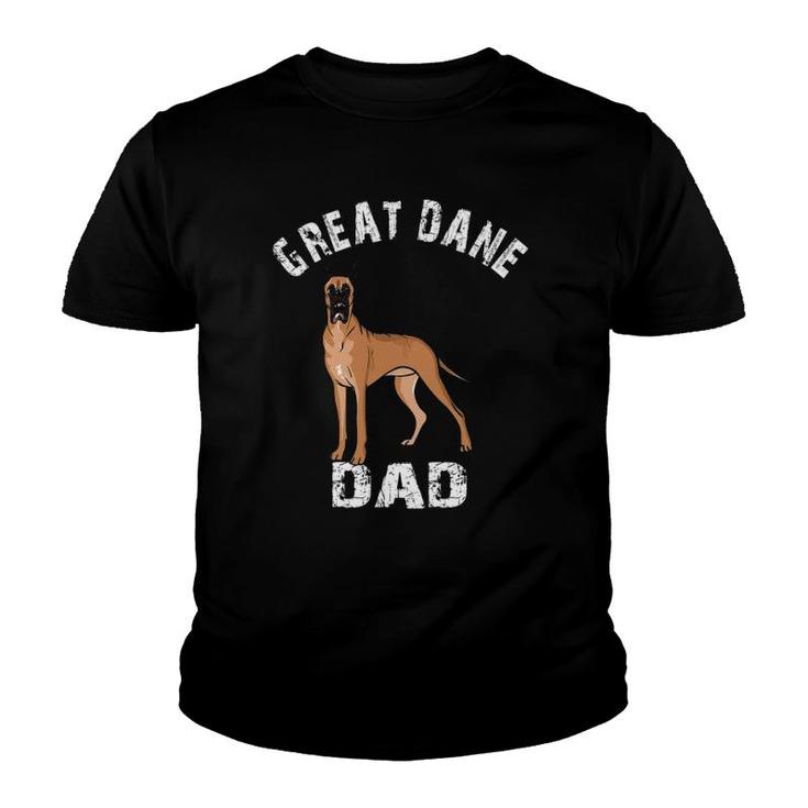 Mens Great Dane Dad Illustration For Men Great Dane Owners Youth T-shirt