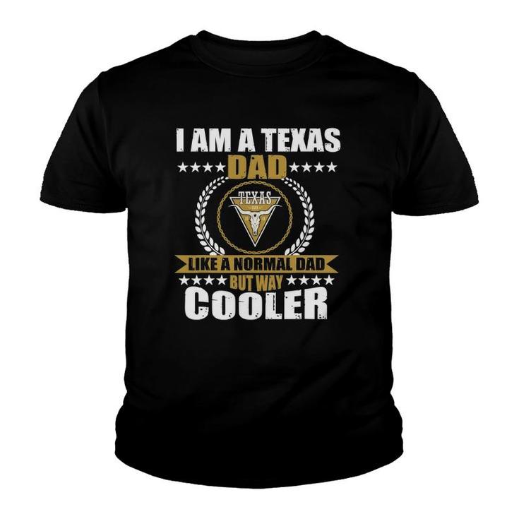 Mens Great Texas Dad Saying Texan Design Usa Longhorn For Men Youth T-shirt