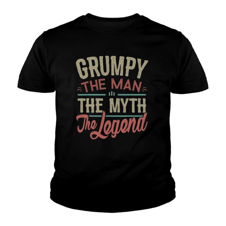 Mens Grumpy Man Myth Legend For Men Funny Fathers Day Grumpy Youth T-shirt