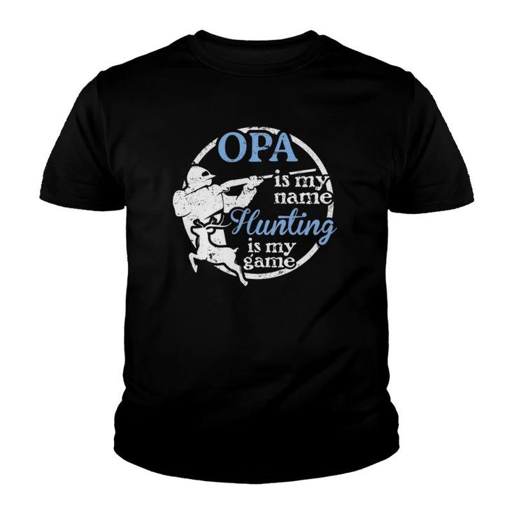 Mens Hunting Opa Father's Day Gift For Dad Or Grandpa Hunter Youth T-shirt
