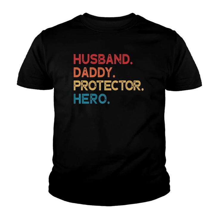 Mens Husband Daddy Protector Hero   Youth T-shirt