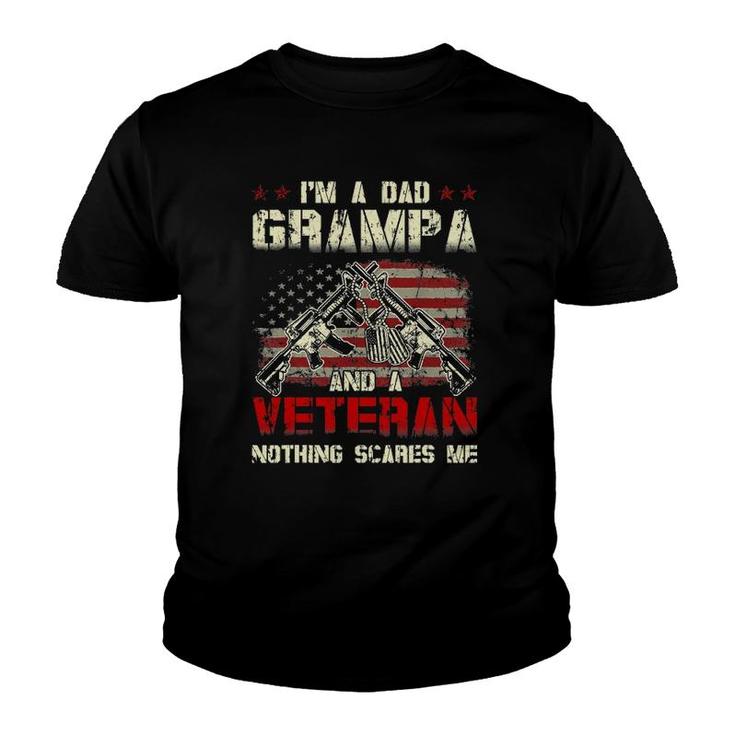 Mens I'm A Dad Grampa And A Veteran Best Grampa Ever Youth T-shirt