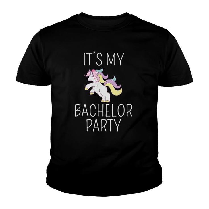 Mens It's My Bachelor Party Funny Wedding Unicorn  Youth T-shirt