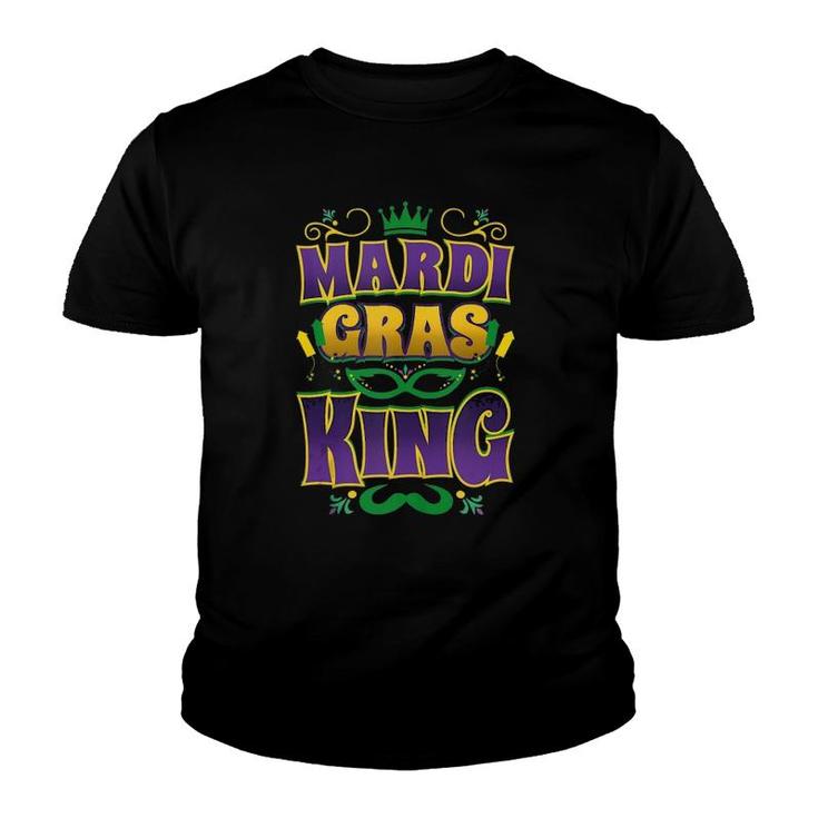 Mens Mardi Gras King Fun Parade Mardi Gras Carnival Costume Party Tank Top Youth T-shirt