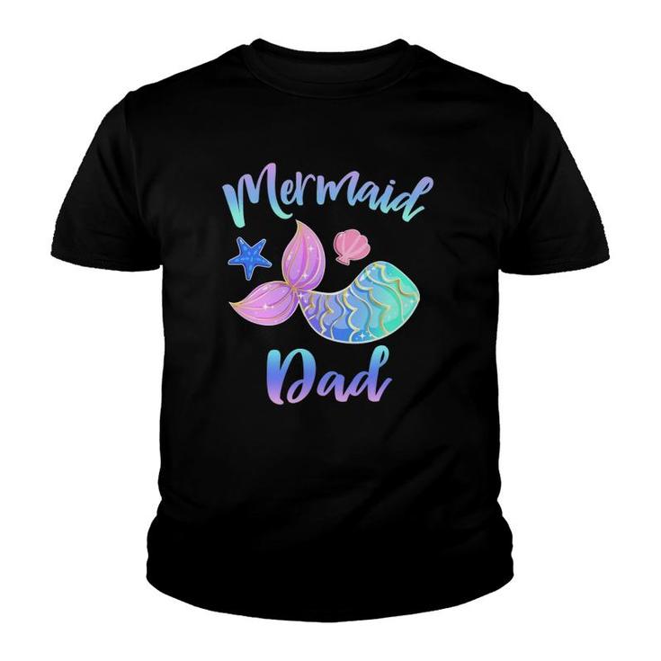 Mens Mermaid Dad Squad Gifts For Dad Fathers Youth T-shirt