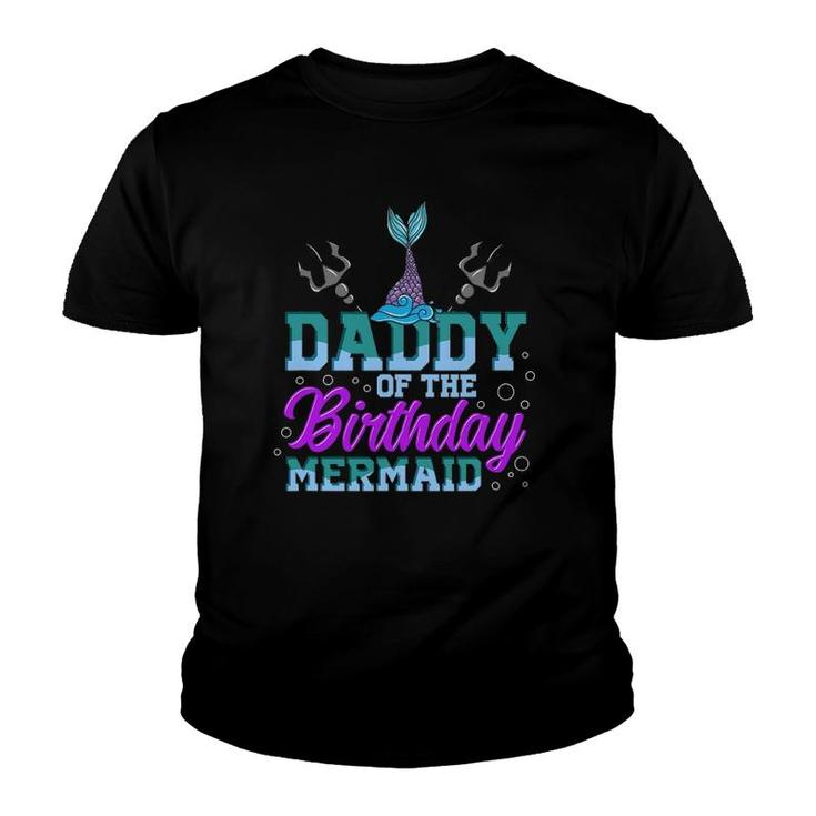 Mens Mermaid Security Daddy Of The Birthday Mermaid Youth T-shirt