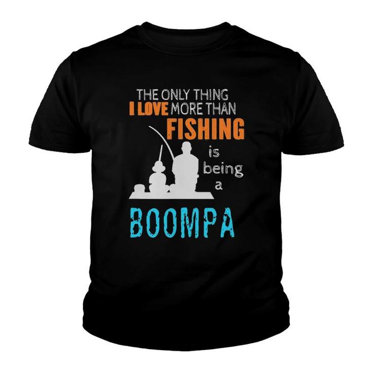 Mens More Than Love Fishing Boompa Special Grandpa Youth T-shirt