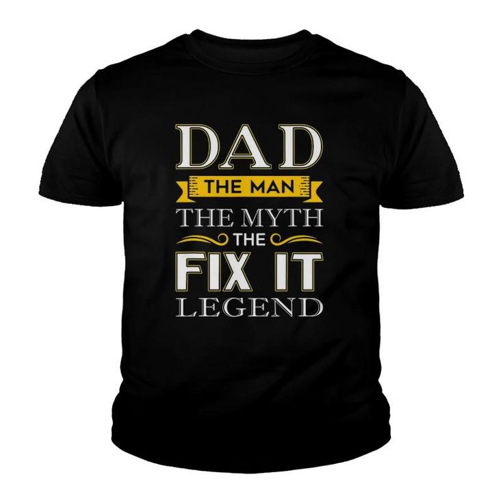 Mens Mr Fix It Dad Gifts Fathers Day Handy Man Youth T-shirt