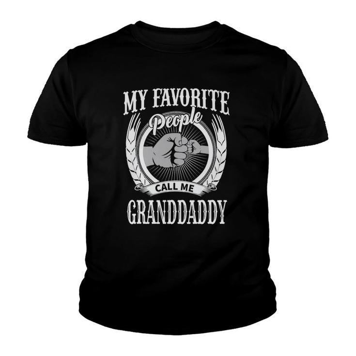 Mens My Favorite People Call Me Granddaddy Grandpa Youth T-shirt