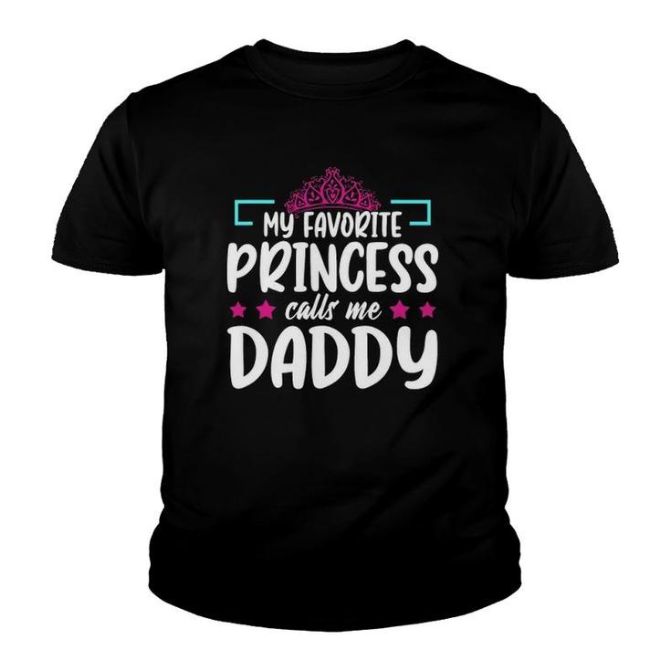 Mens My Favorite Princess Calls Me Daddy Birthday Daughter Youth T-shirt