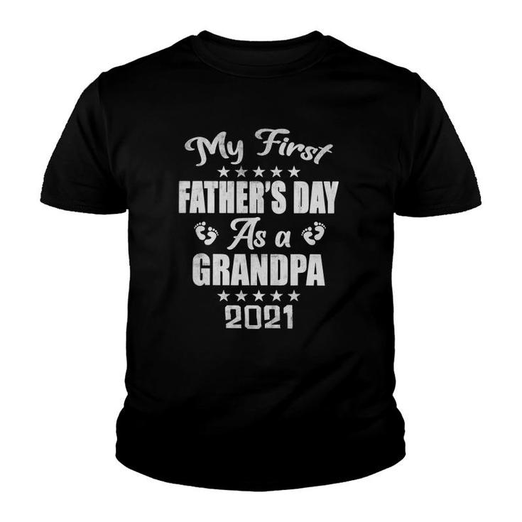 Mens My First Father's Day As A Grandpa - New Baby Announcement Youth T-shirt