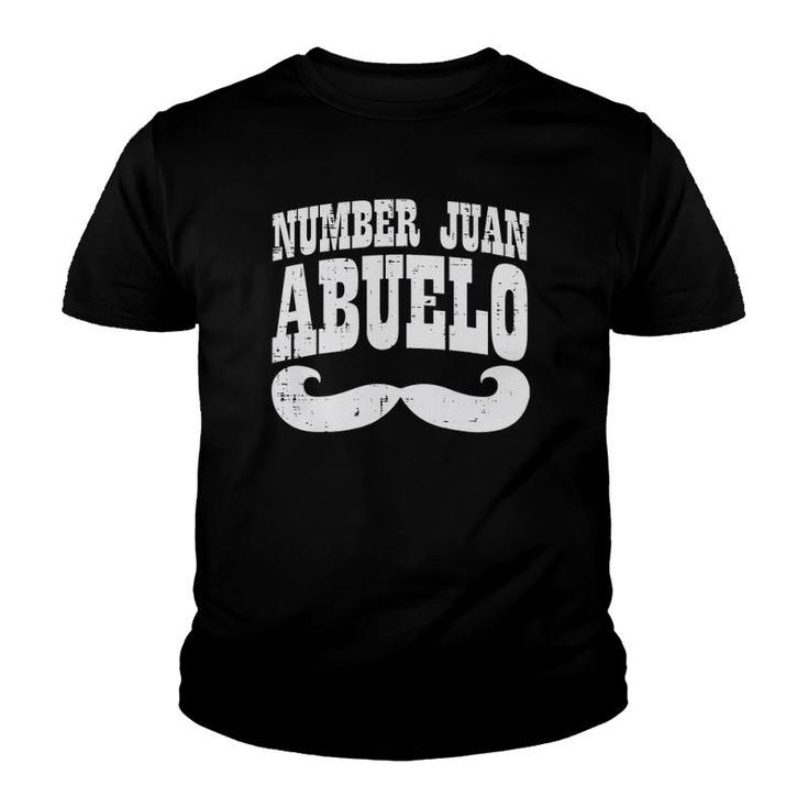 Mens Number One Juan Abuelo Spanish Fathers Day Mexican Grandpa Youth T-shirt