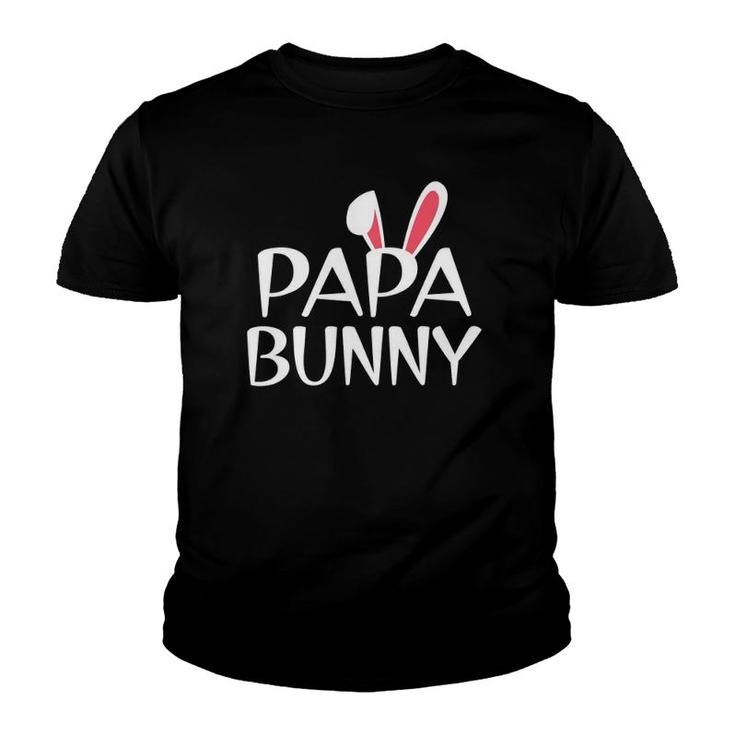 Mens Papa Bunny Family Rabbit Matching Couple Daddy Easter Youth T-shirt