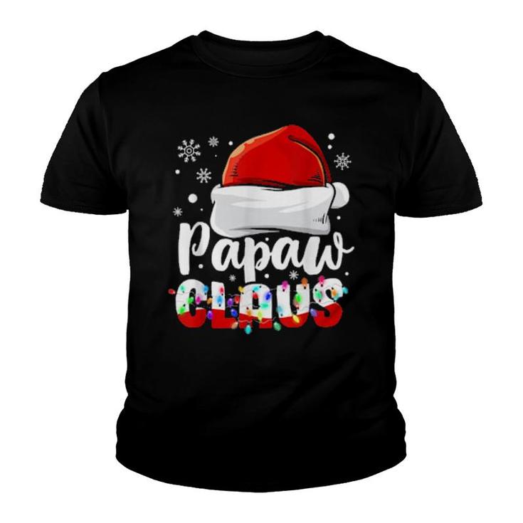 Mens Papaw Claus Beard Santa Hat Pajama Costume For Papa Dad  Youth T-shirt