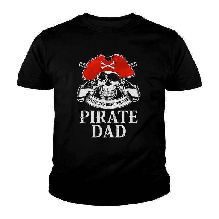 Mens Pirate Dad  World's Best Pirate Youth T-shirt