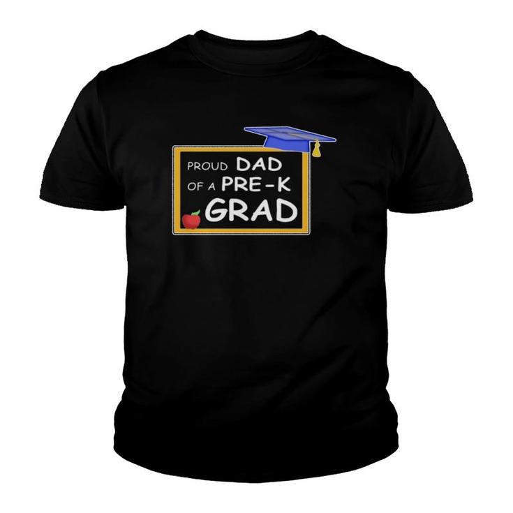 Mens Pre K Grad Dad  Proud Preschool Father Gift Family Tees Gift Youth T-shirt