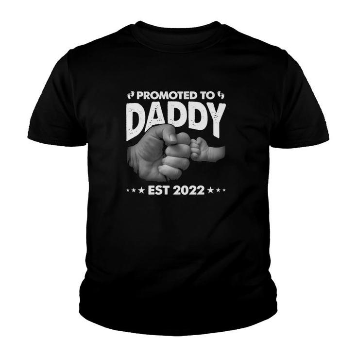 Mens Promoted To Daddy 2022 New Dad First Time Dad 2022  Youth T-shirt