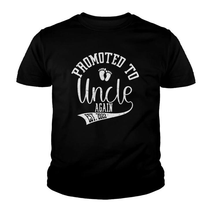 Mens Promoted To Uncle Again 2022 Cute New Uncle Tees For Men Youth T-shirt
