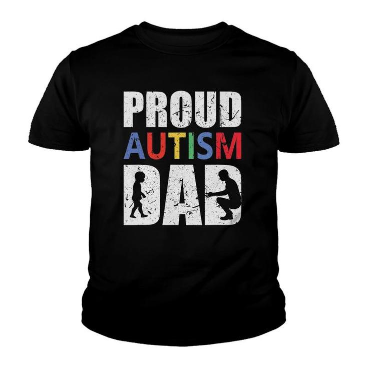 Mens Proud Autism Dad Youth T-shirt