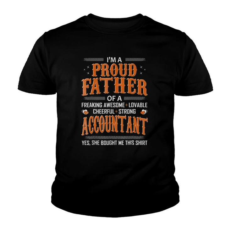 Mens Proud Father Of An Accountant Bought This  Youth T-shirt