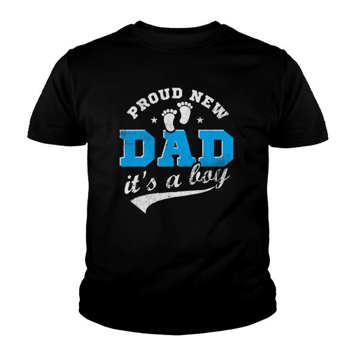 Mens Proud New Dad It's A Boy First Time Dad Gift Blue Youth T-shirt